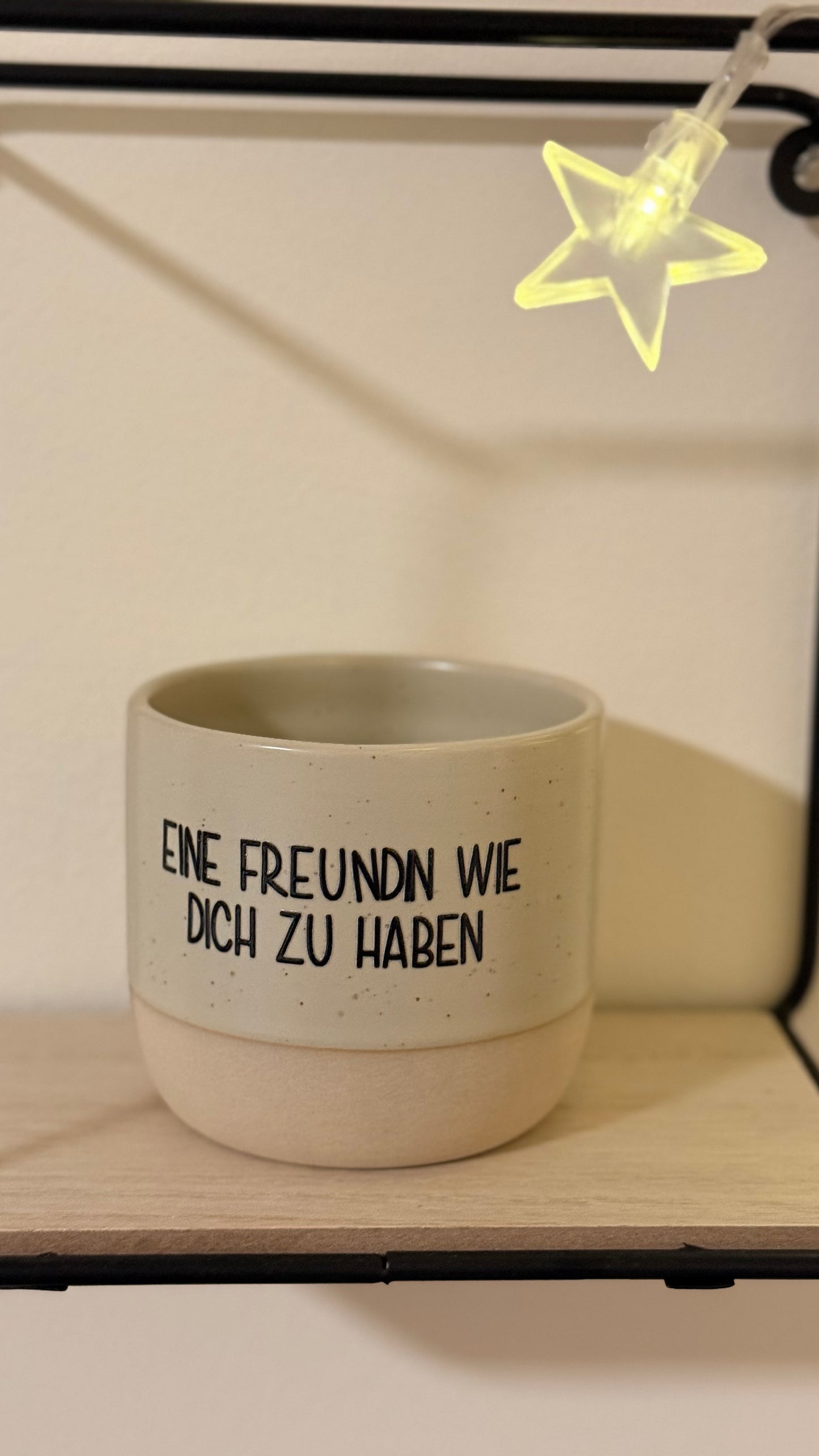 Keramik Steingut Tasse Glück