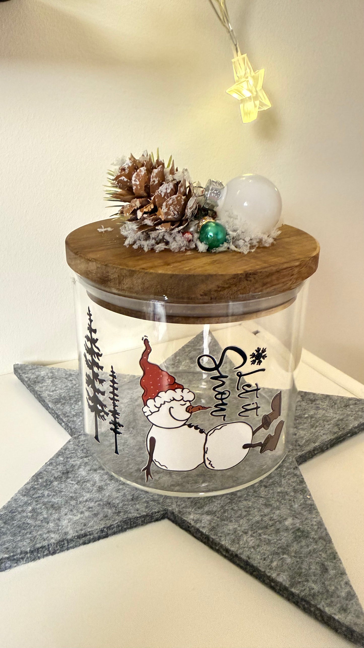 Let it snow-Glasbehälter