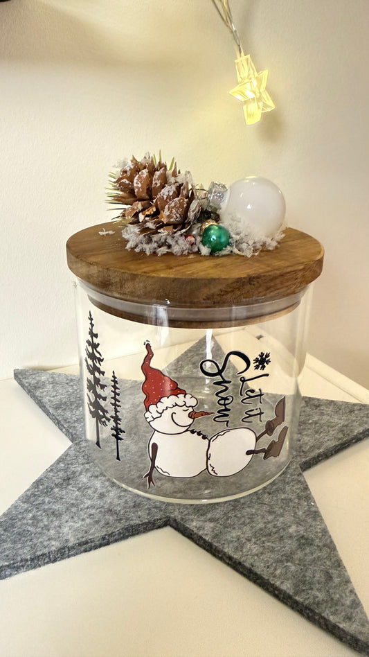 Let it snow-Glasbehälter