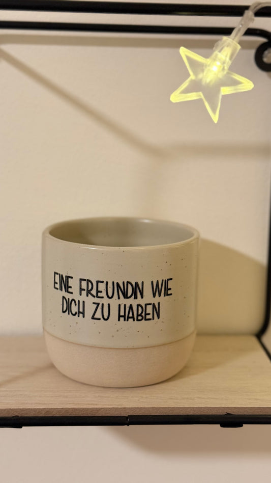 Keramik Steingut Tasse Glück